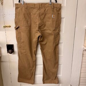 Carhartt Men 42x30 B324-DKH Relaxed Fit Carpenter Pants Dark Khaki 8 pocket